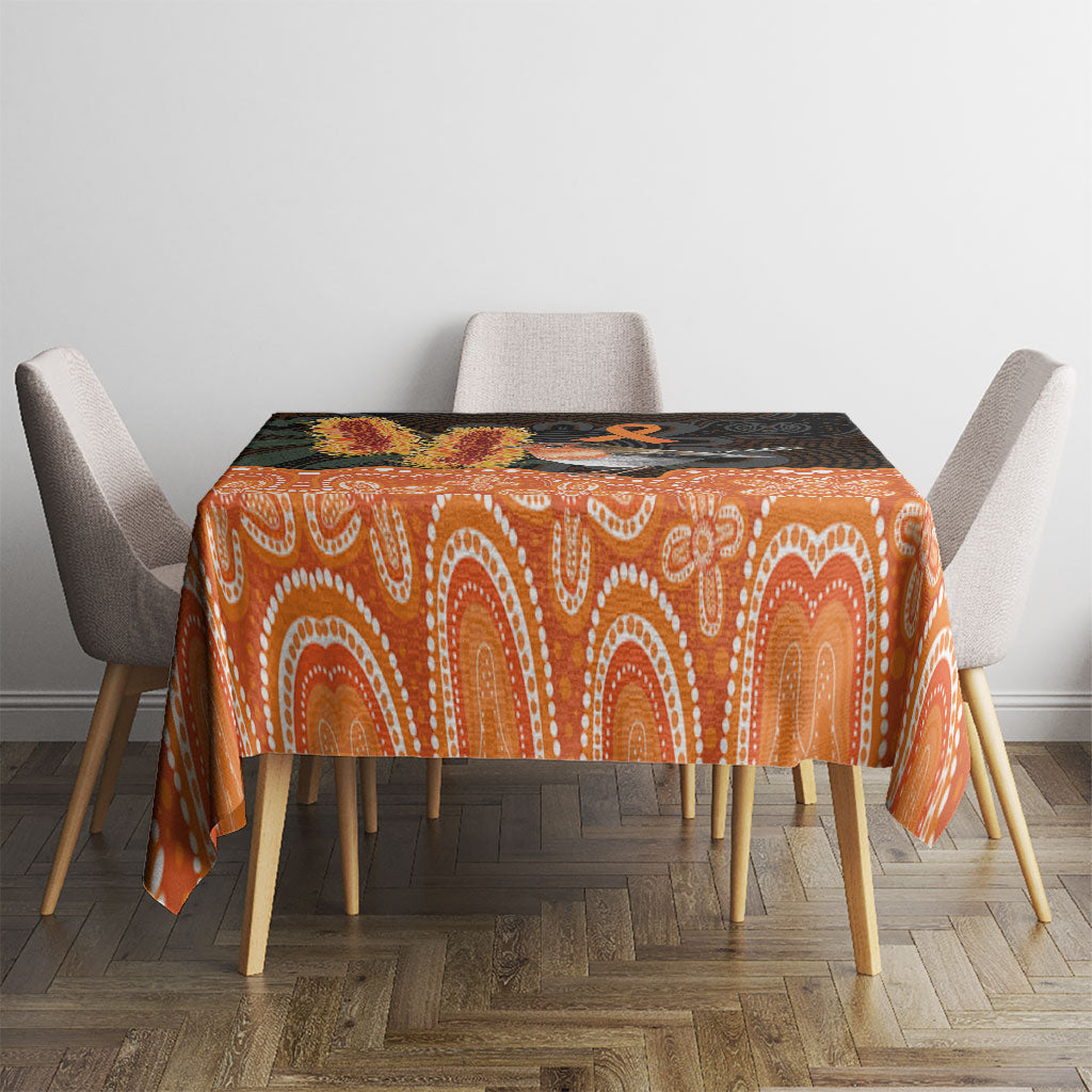 Australia Leukemia Support Tablecloth Flame Robin Bottlebrush Aboriginal Art
