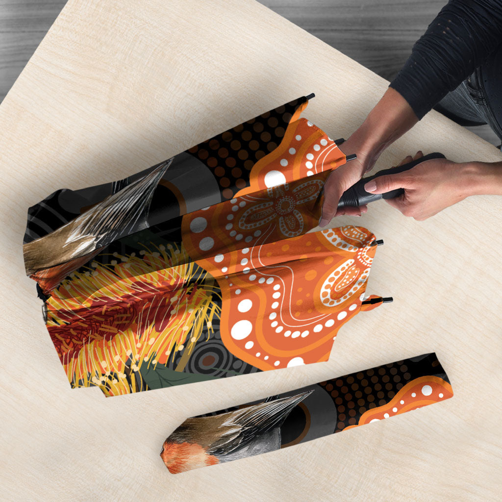 Australia Leukemia Support Umbrella Flame Robin Bottlebrush Aboriginal Art