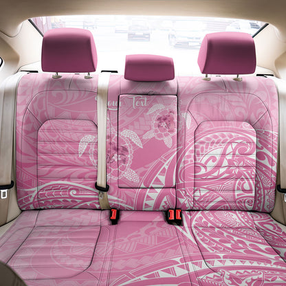 Personalised Polynesia Breast Cancer Support Back Car Seat Cover No One Fights Alone Turtle Ribbon Pink