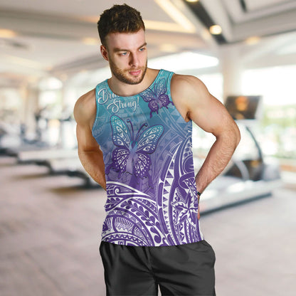Polynesia Suicide Prevention Month Men Tank Top Butterfly Purple And Teal Ribbon Tomorrow Needs You