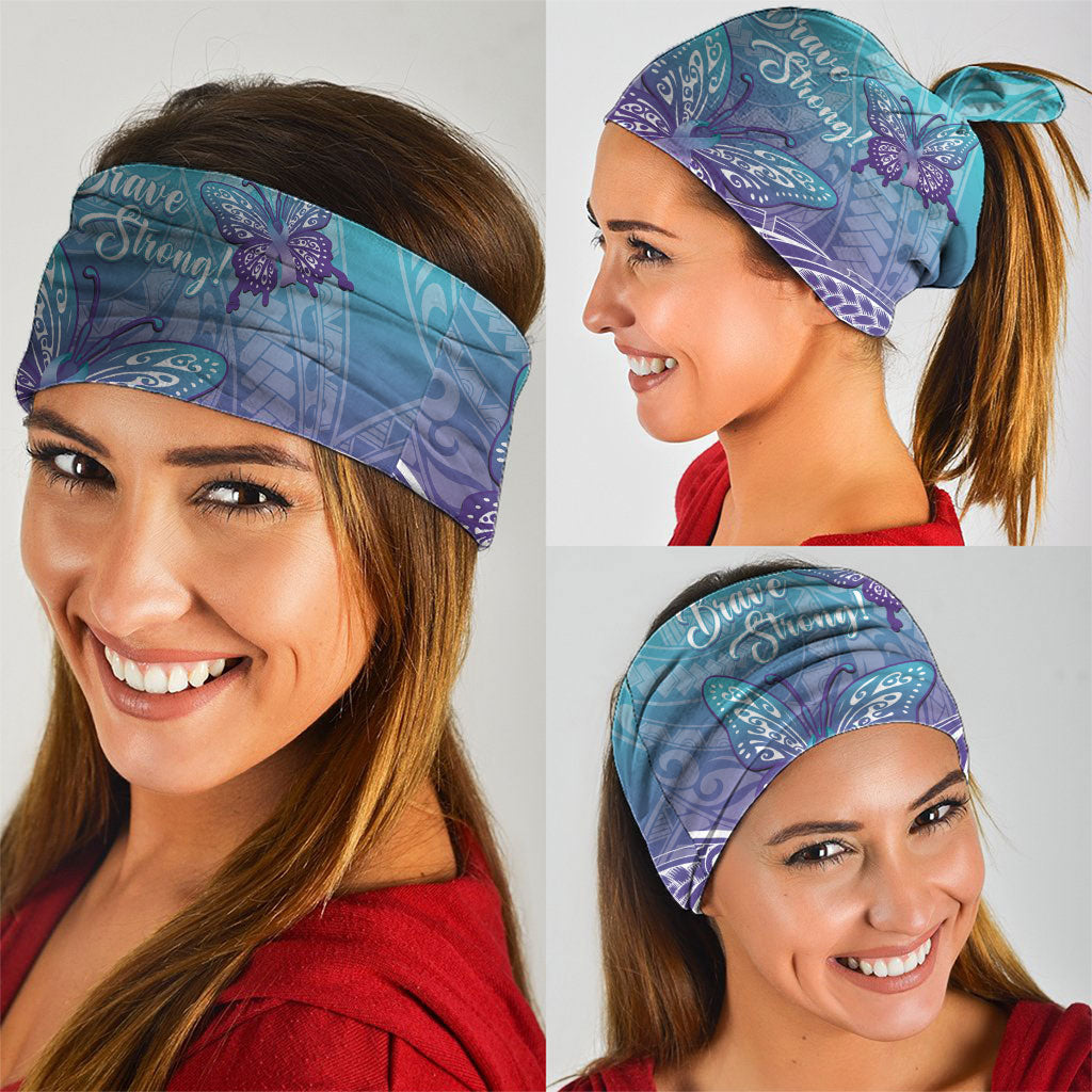 Polynesia Suicide Prevention Month Neck Gaiter Butterfly Purple And Teal Ribbon Tomorrow Needs You