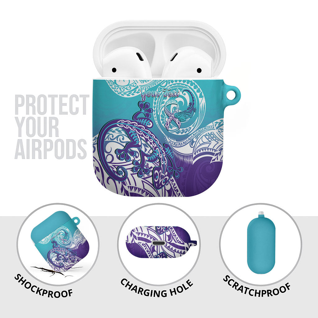 Personalised New Zealand Suicide Prevention Month AirPods Case You Matter NZ Fern With Maori Koru Lizard