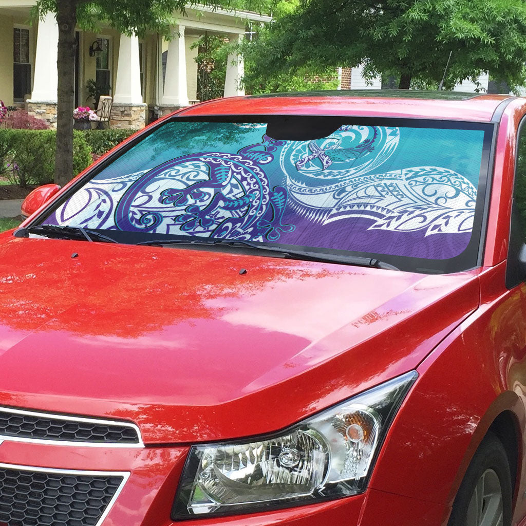 Personalised New Zealand Suicide Prevention Month Auto Sun Shade You Matter NZ Fern With Maori Koru Lizard