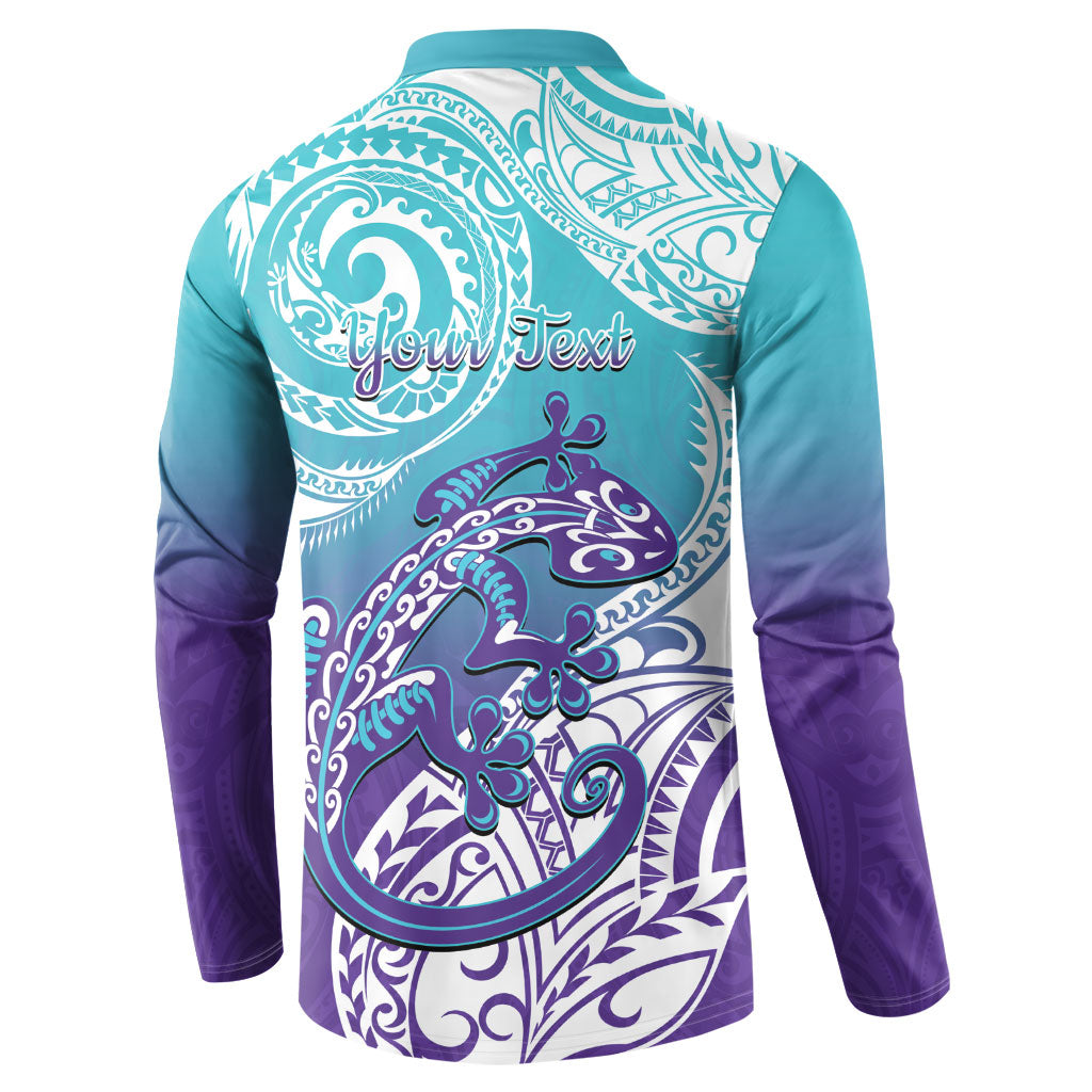 Personalised New Zealand Suicide Prevention Month Button Sweatshirt You Matter NZ Fern With Maori Koru Lizard
