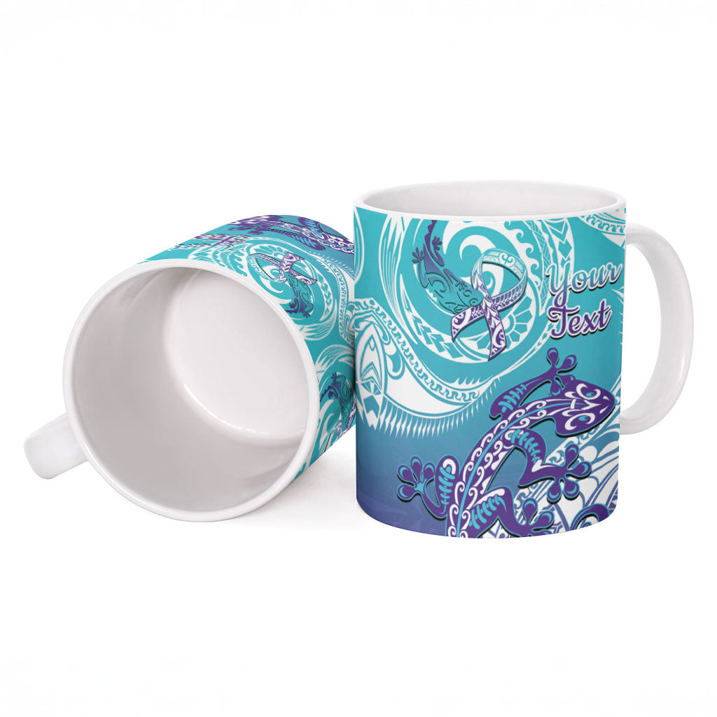 Personalised New Zealand Suicide Prevention Month Ceramic Mug You Matter NZ Fern With Maori Koru Lizard