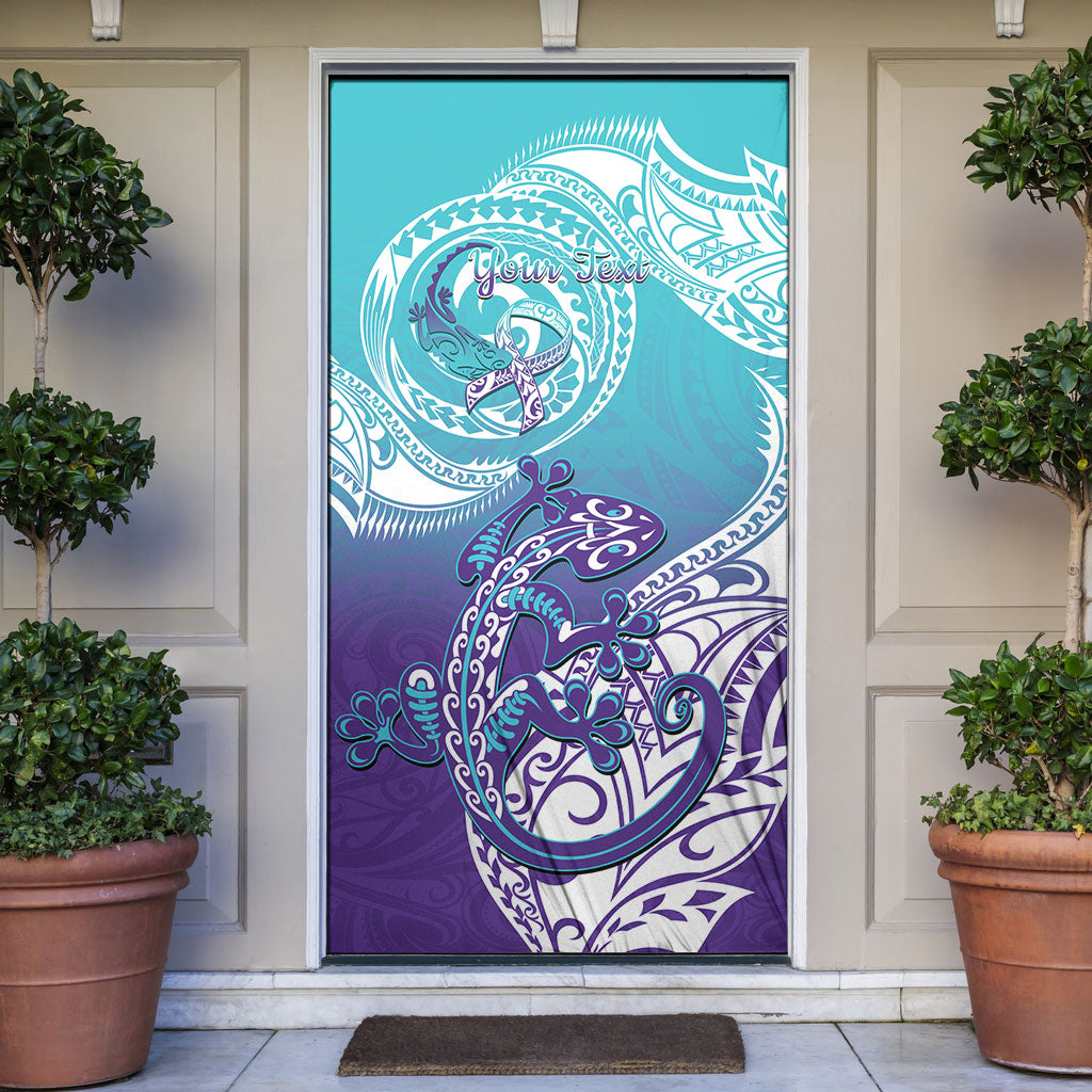 Personalised New Zealand Suicide Prevention Month Door Cover You Matter NZ Fern With Maori Koru Lizard