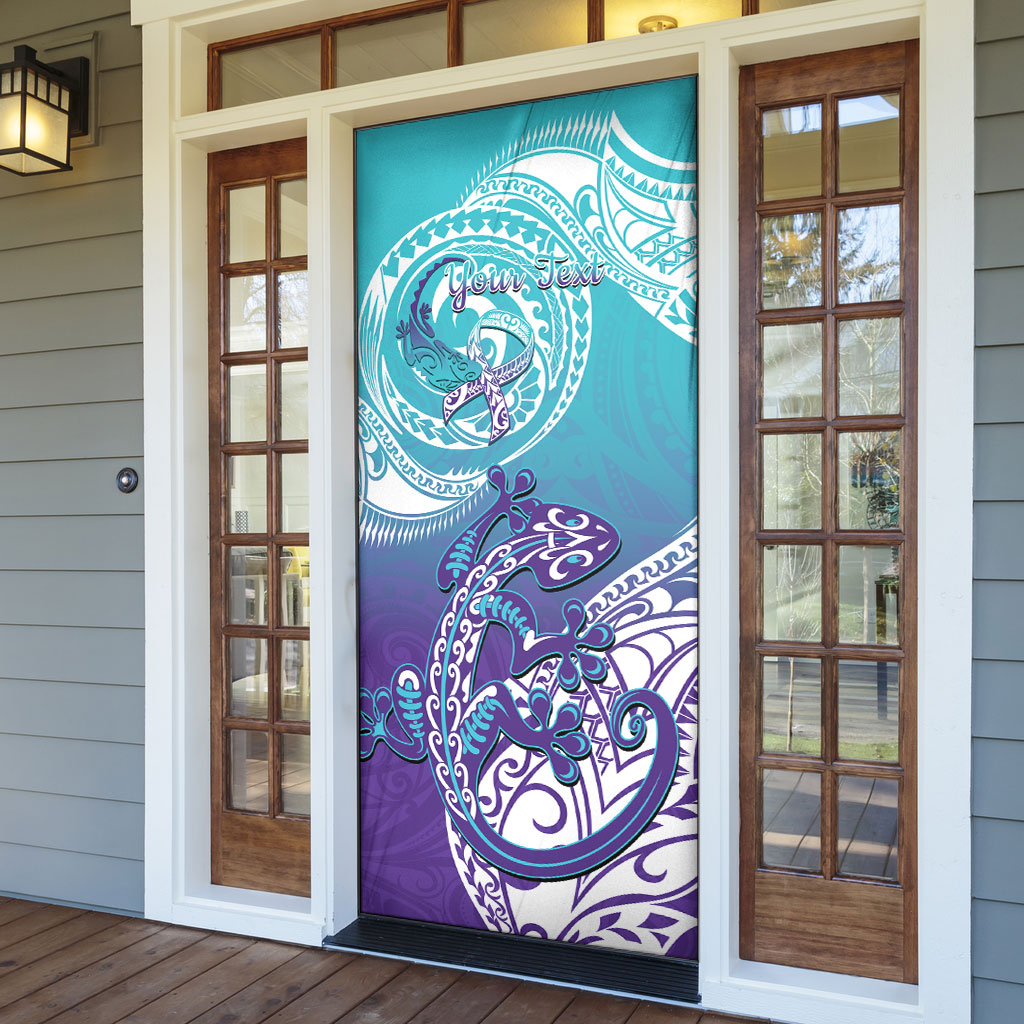 Personalised New Zealand Suicide Prevention Month Door Cover You Matter NZ Fern With Maori Koru Lizard