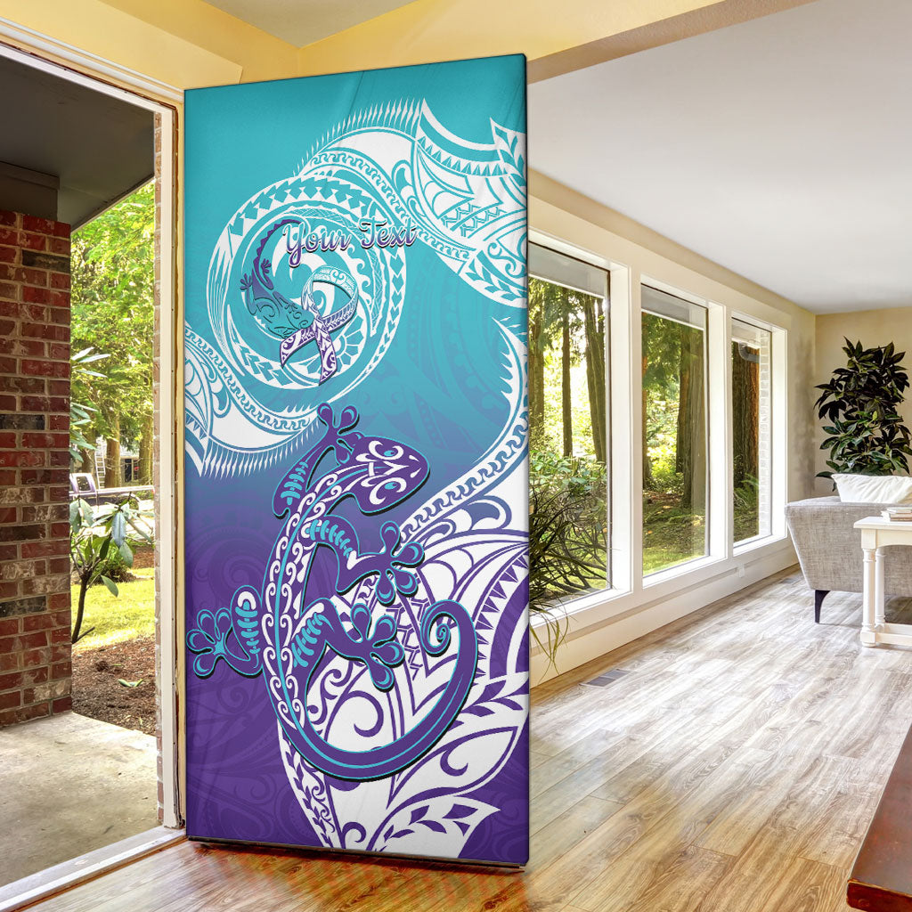 Personalised New Zealand Suicide Prevention Month Door Cover You Matter NZ Fern With Maori Koru Lizard