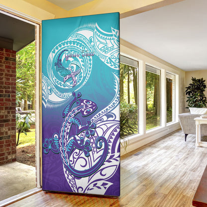 Personalised New Zealand Suicide Prevention Month Door Cover You Matter NZ Fern With Maori Koru Lizard