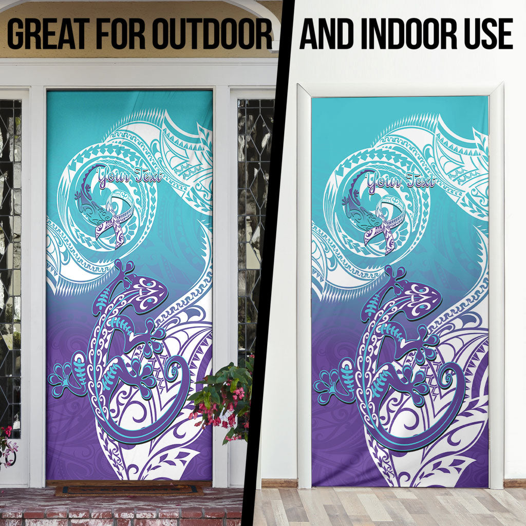 Personalised New Zealand Suicide Prevention Month Door Cover You Matter NZ Fern With Maori Koru Lizard