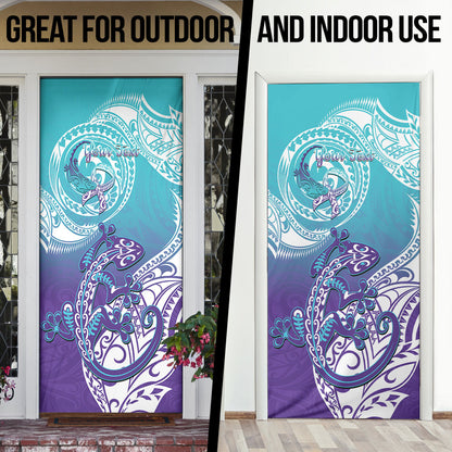 Personalised New Zealand Suicide Prevention Month Door Cover You Matter NZ Fern With Maori Koru Lizard