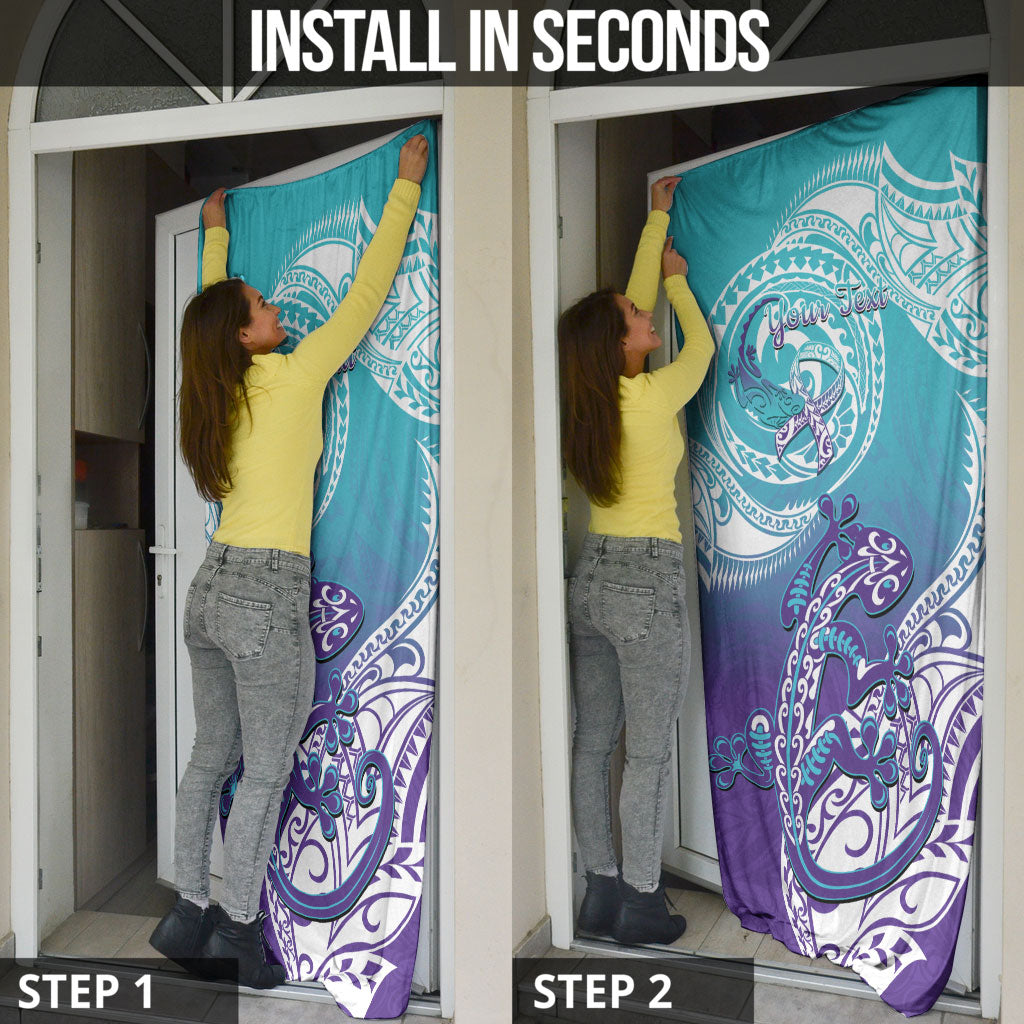 Personalised New Zealand Suicide Prevention Month Door Cover You Matter NZ Fern With Maori Koru Lizard