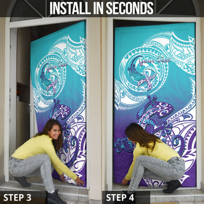 Personalised New Zealand Suicide Prevention Month Door Cover You Matter NZ Fern With Maori Koru Lizard
