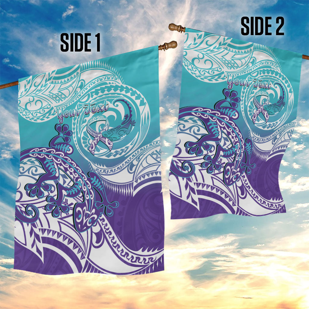 Personalised New Zealand Suicide Prevention Month Garden Flag You Matter NZ Fern With Maori Koru Lizard