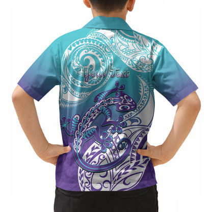 Personalised New Zealand Suicide Prevention Month Hawaiian Shirt You Matter NZ Fern With Maori Koru Lizard