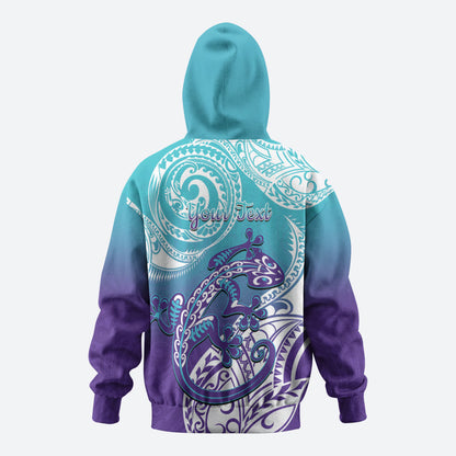 Personalised New Zealand Suicide Prevention Month Hoodie You Matter NZ Fern With Maori Koru Lizard