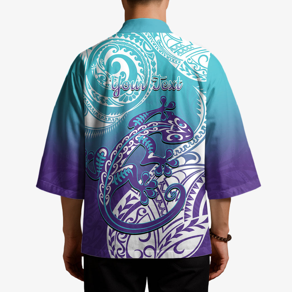 Personalised New Zealand Suicide Prevention Month Kimono You Matter NZ Fern With Maori Koru Lizard