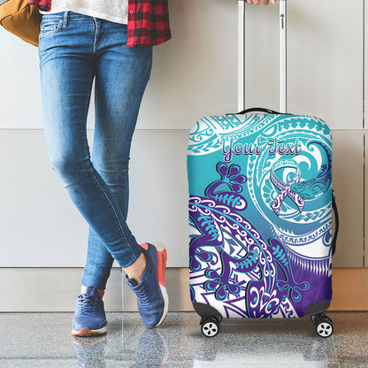 Personalised New Zealand Suicide Prevention Month Luggage Cover You Matter NZ Fern With Maori Koru Lizard