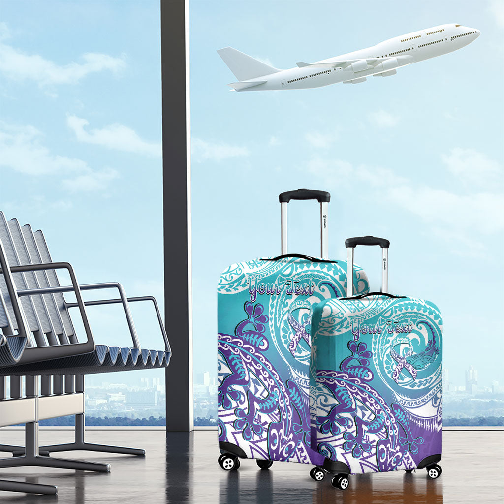 Personalised New Zealand Suicide Prevention Month Luggage Cover You Matter NZ Fern With Maori Koru Lizard