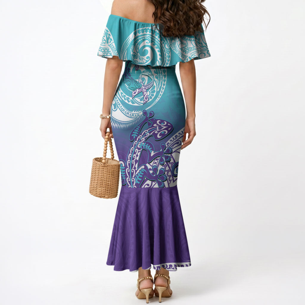 Personalised New Zealand Suicide Prevention Month Mermaid Dress You Matter NZ Fern With Maori Koru Lizard