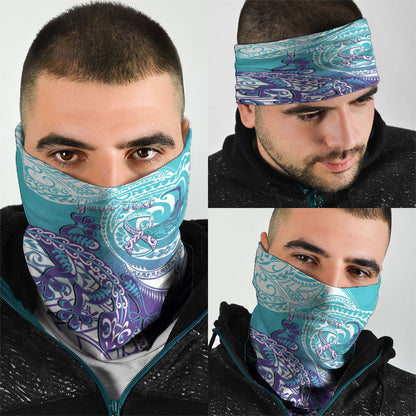 Personalised New Zealand Suicide Prevention Month Neck Gaiter You Matter NZ Fern With Maori Koru Lizard