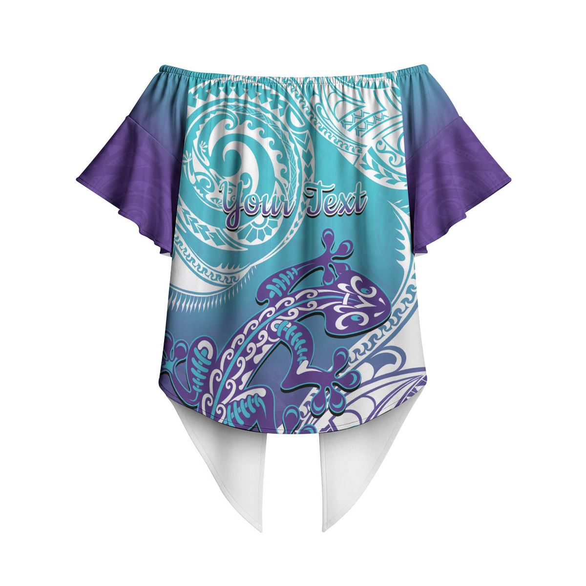 Personalised New Zealand Suicide Prevention Month Off Shoulder Wrap Waist Top You Matter NZ Fern With Maori Koru Lizard