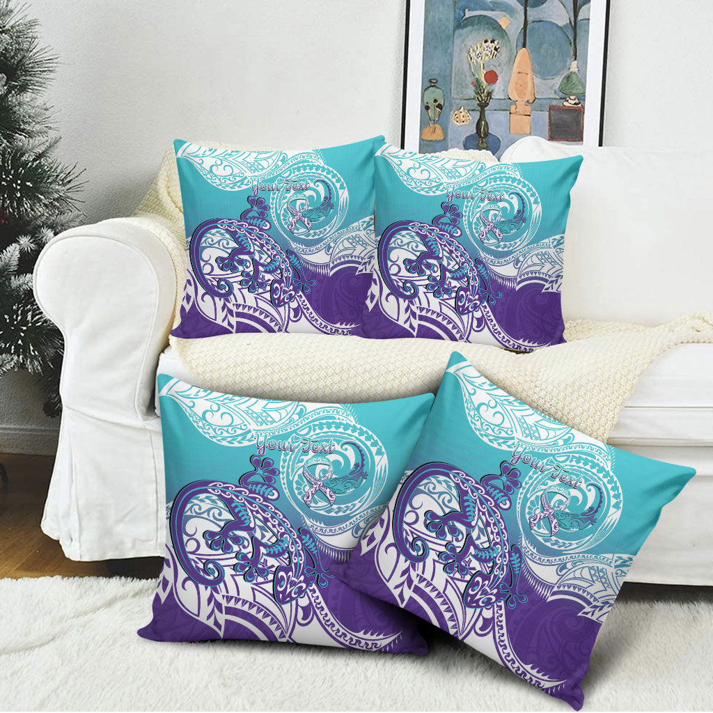 Personalised New Zealand Suicide Prevention Month Pillow Cover You Matter NZ Fern With Maori Koru Lizard