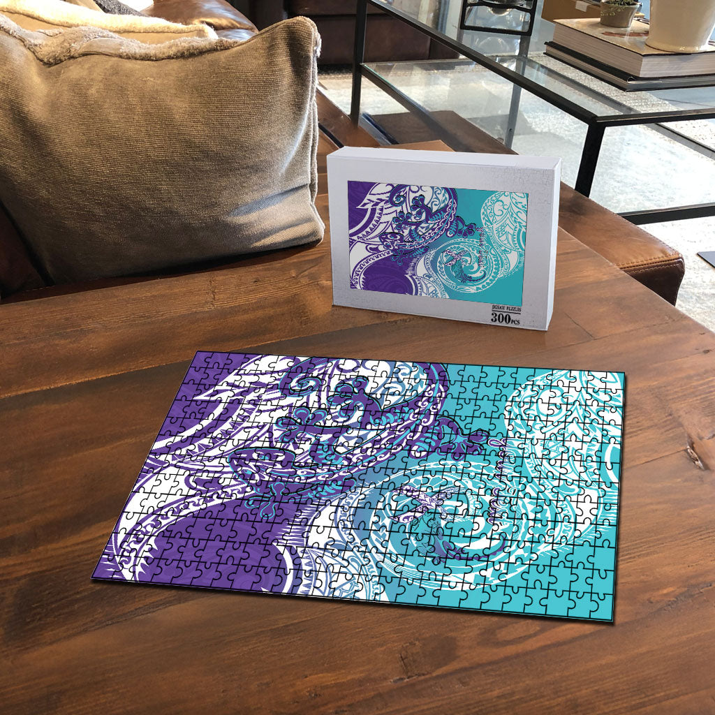 Personalised New Zealand Suicide Prevention Month Puzzle You Matter NZ Fern With Maori Koru Lizard