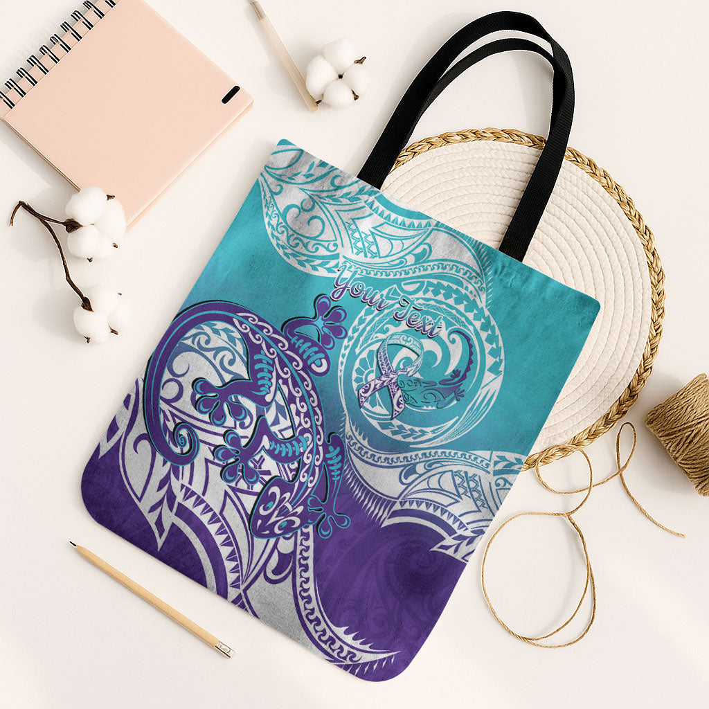 Personalised New Zealand Suicide Prevention Month Tote Bag You Matter NZ Fern With Maori Koru Lizard