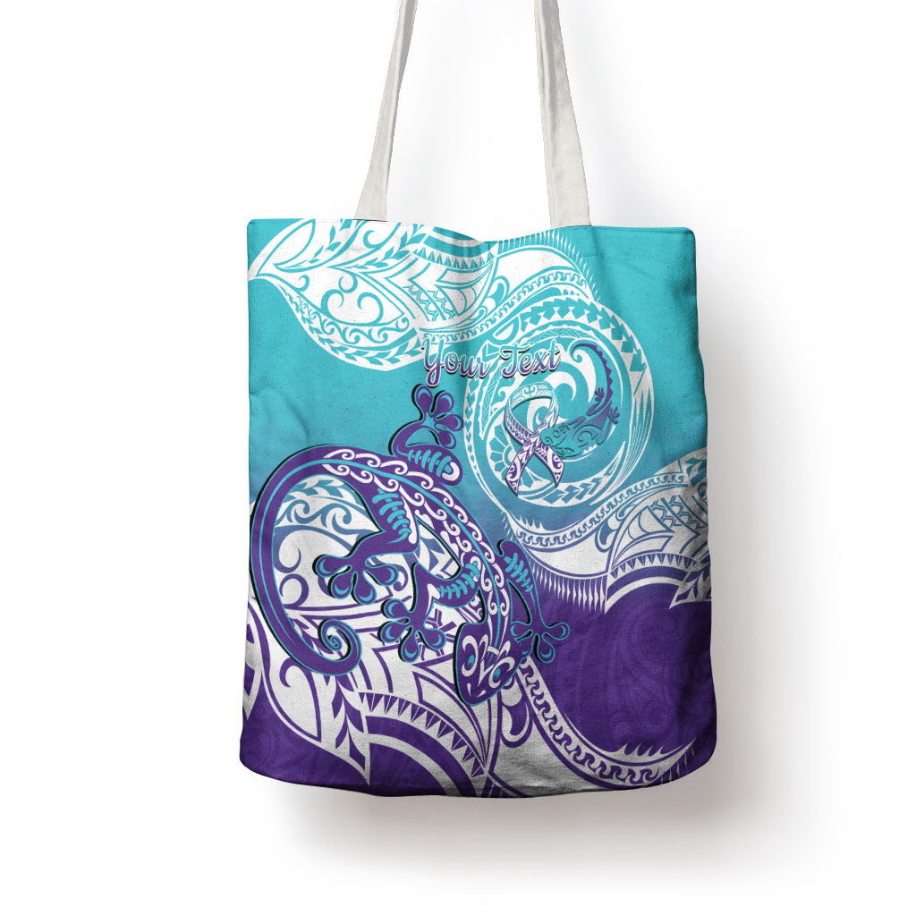 Personalised New Zealand Suicide Prevention Month Tote Bag You Matter NZ Fern With Maori Koru Lizard