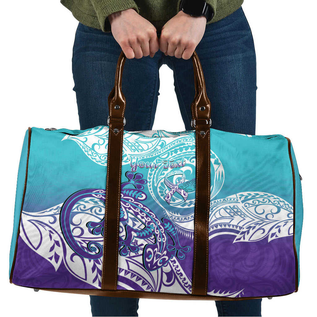 Personalised New Zealand Suicide Prevention Month Travel Bag You Matter NZ Fern With Maori Koru Lizard