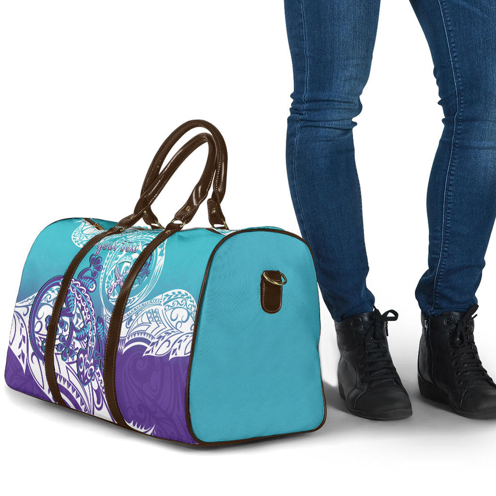 Personalised New Zealand Suicide Prevention Month Travel Bag You Matter NZ Fern With Maori Koru Lizard