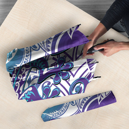 Personalised New Zealand Suicide Prevention Month Umbrella You Matter NZ Fern With Maori Koru Lizard
