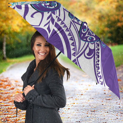 Personalised New Zealand Suicide Prevention Month Umbrella You Matter NZ Fern With Maori Koru Lizard
