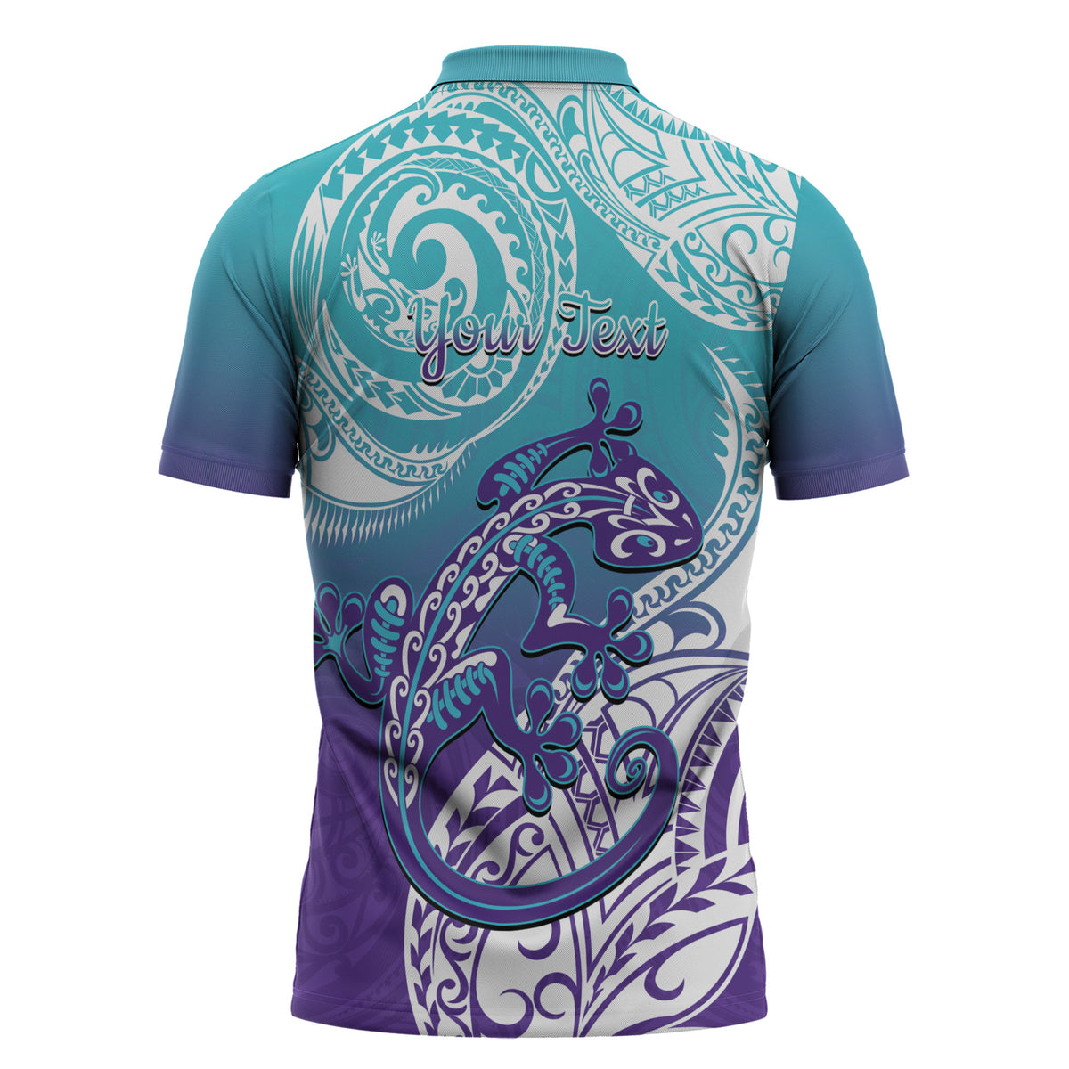 Personalised New Zealand Suicide Prevention Month Zipper Polo Shirt You Matter NZ Fern With Maori Koru Lizard
