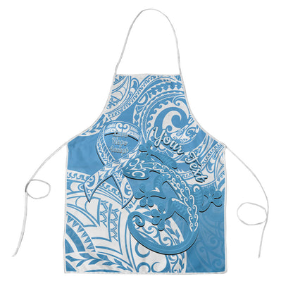 Personalised New Zealand Autism Support Apron NZ Fern With Maori Koru Lizard