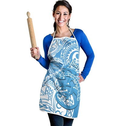 Personalised New Zealand Autism Support Apron NZ Fern With Maori Koru Lizard