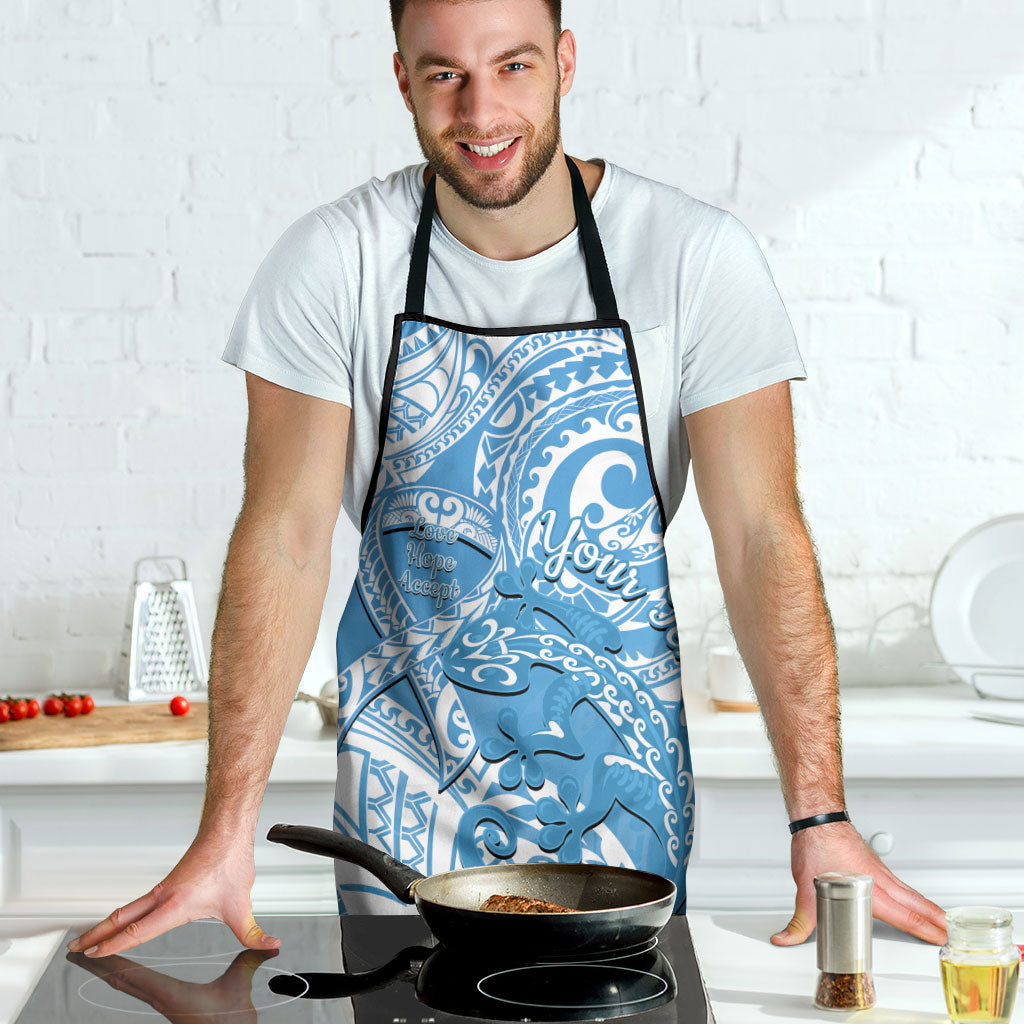 Personalised New Zealand Autism Support Apron NZ Fern With Maori Koru Lizard