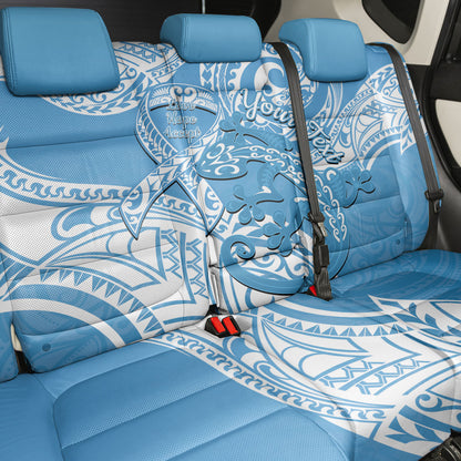 Personalised New Zealand Autism Support Back Car Seat Cover NZ Fern With Maori Koru Lizard