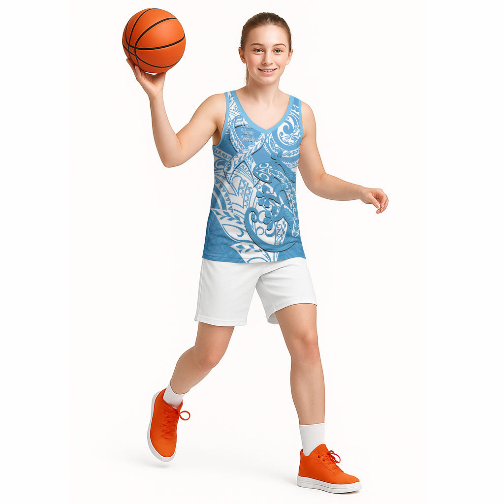 Personalised New Zealand Autism Support Basketball Jersey NZ Fern With Maori Koru Lizard