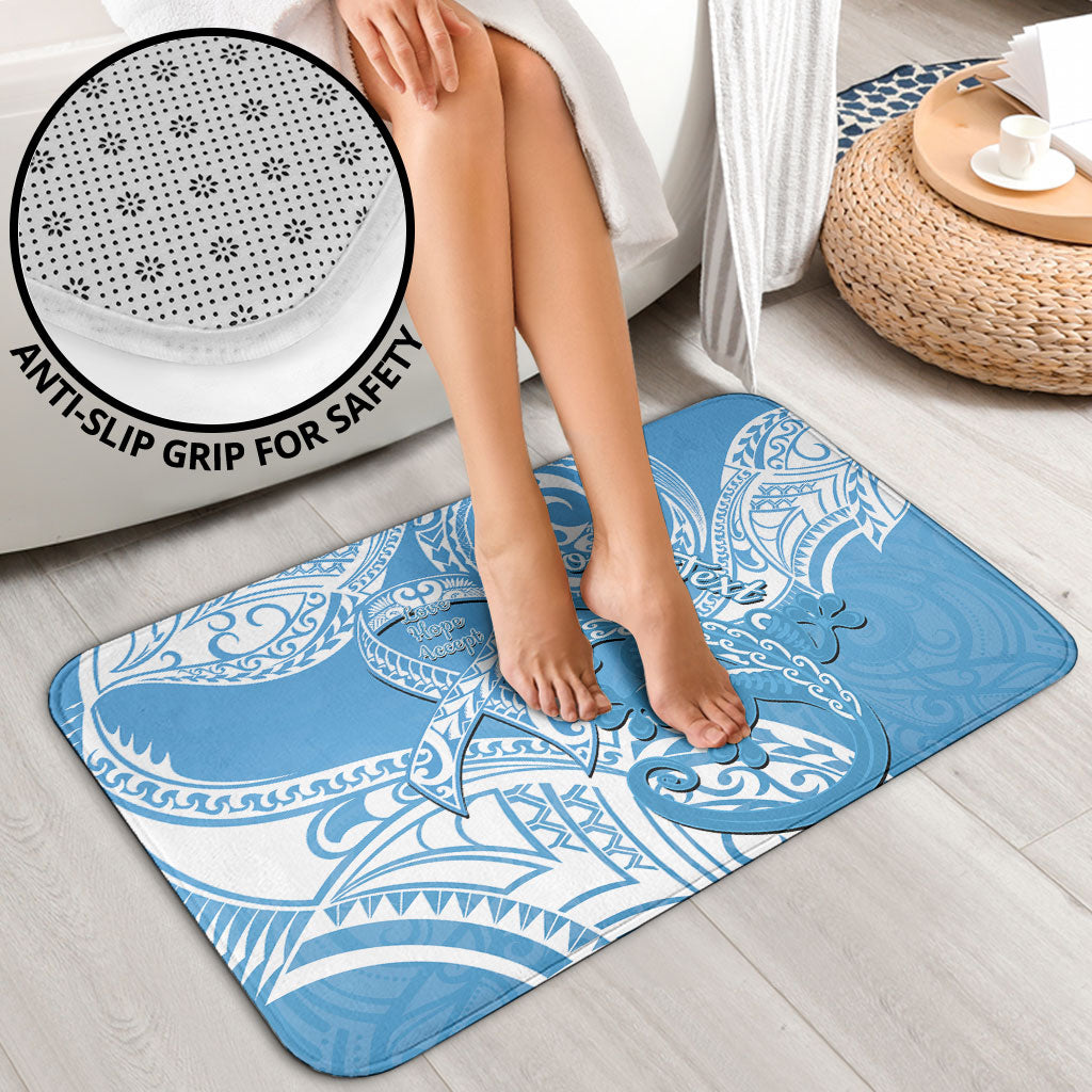 Personalised New Zealand Autism Support Bathroom Set NZ Fern With Maori Koru Lizard