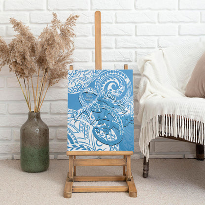 Personalised New Zealand Autism Support Canvas Wall Art NZ Fern With Maori Koru Lizard