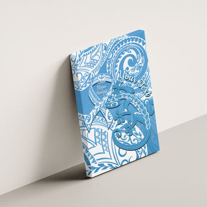 Personalised New Zealand Autism Support Canvas Wall Art NZ Fern With Maori Koru Lizard