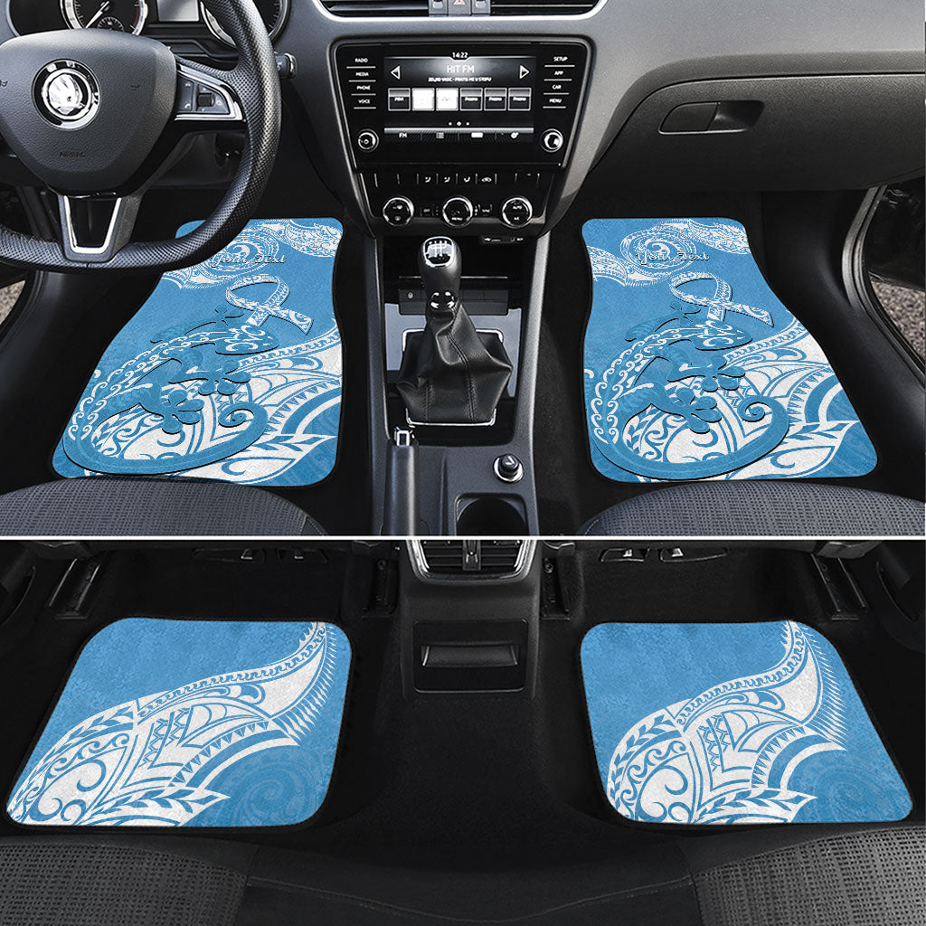 Personalised New Zealand Autism Support Car Mats NZ Fern With Maori Koru Lizard
