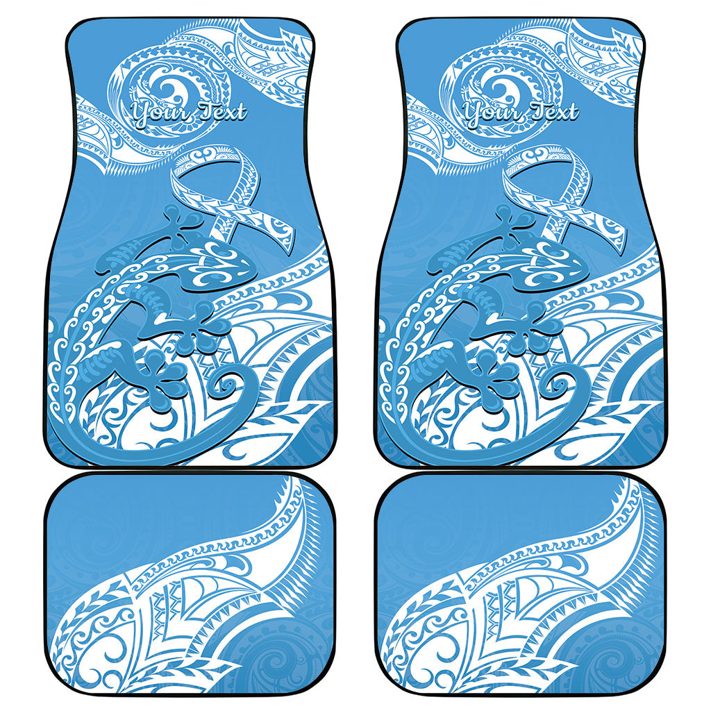 Personalised New Zealand Autism Support Car Mats NZ Fern With Maori Koru Lizard
