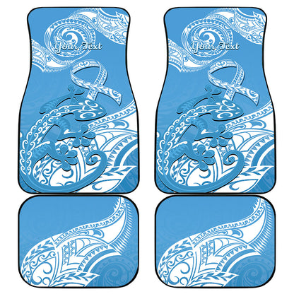 Personalised New Zealand Autism Support Car Mats NZ Fern With Maori Koru Lizard