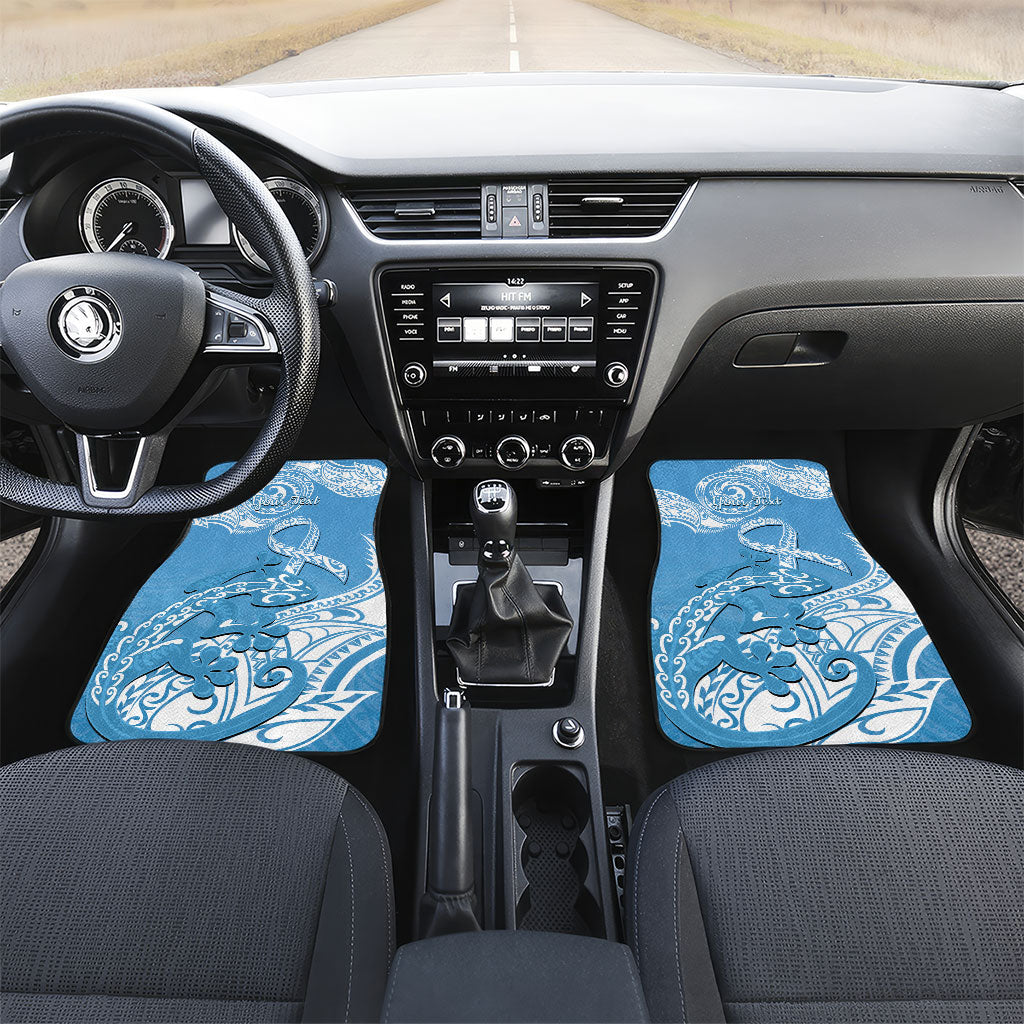 Personalised New Zealand Autism Support Car Mats NZ Fern With Maori Koru Lizard