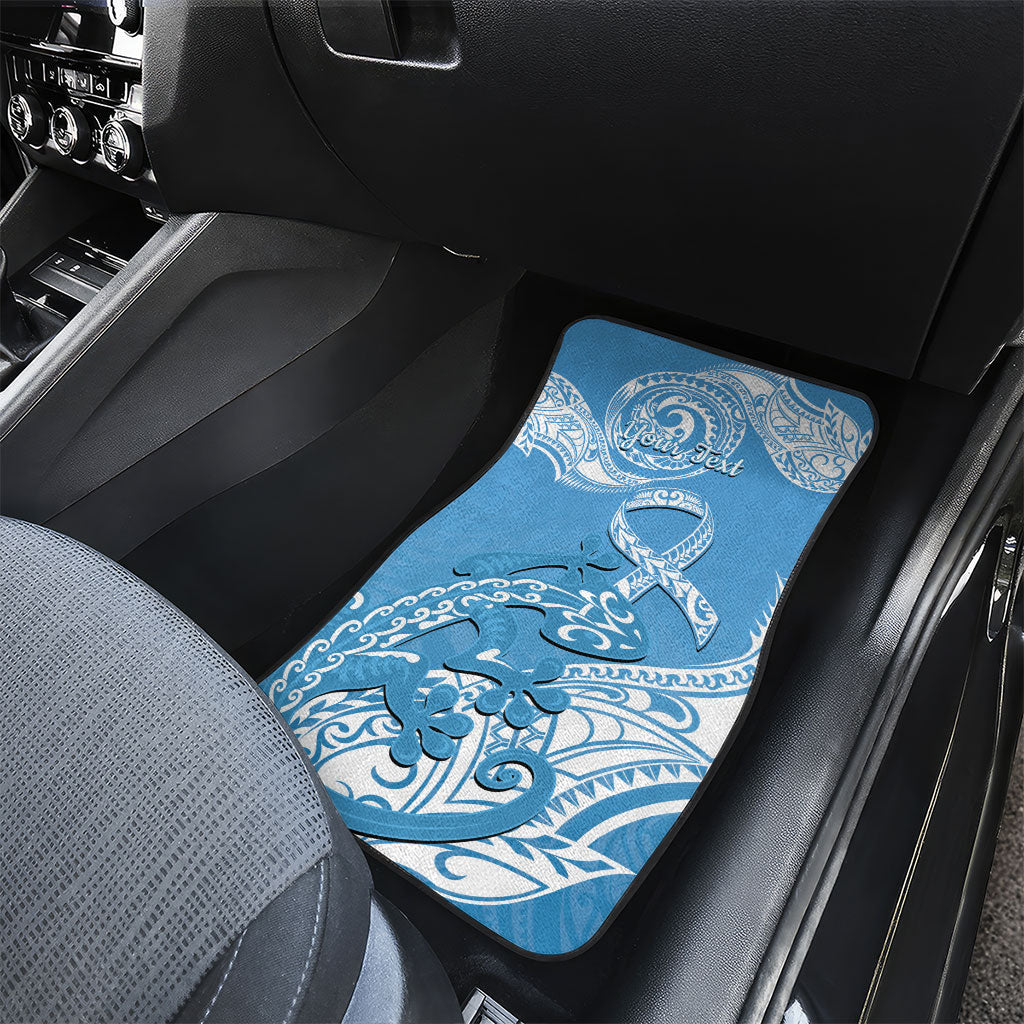 Personalised New Zealand Autism Support Car Mats NZ Fern With Maori Koru Lizard