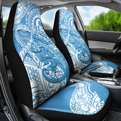 Personalised New Zealand Autism Support Car Seat Cover NZ Fern With Maori Koru Lizard