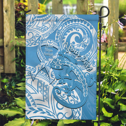 Personalised New Zealand Autism Support Garden Flag NZ Fern With Maori Koru Lizard